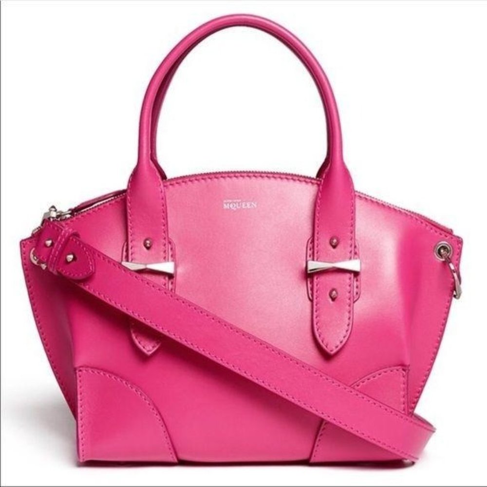 Alexander McQueen Pink Leather Legend Satchel - Picture 1 of 16